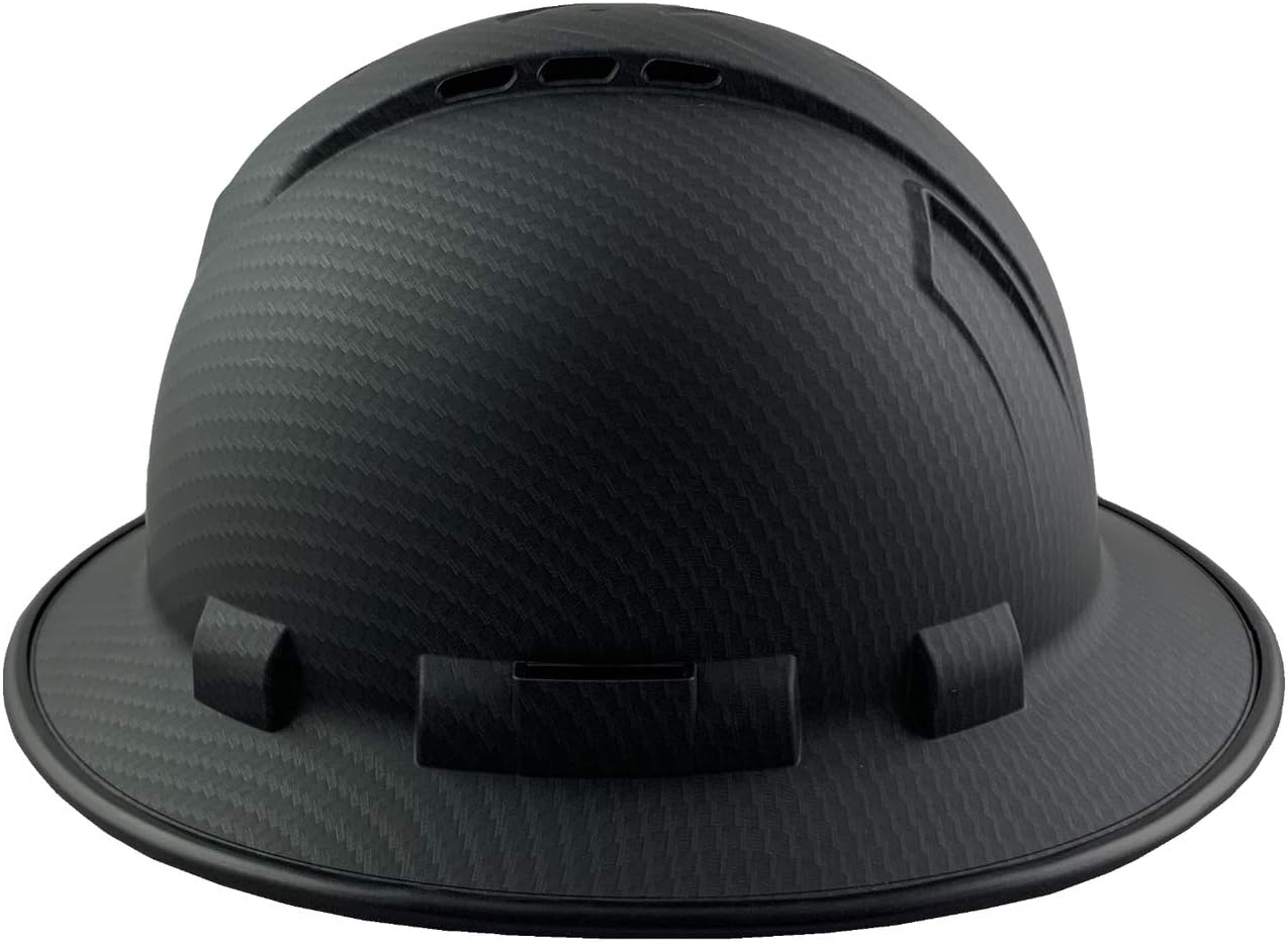Ridgeline Full Brim Patterned Hardhat with Protective Edge with 6 Point Suspension