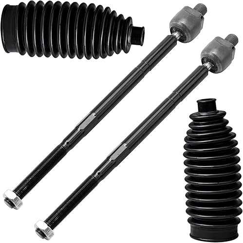 Detroit Axle - Extremos de barra de acoplamiento interiores delanteros con botas de repuesto para Volkswagen Beetle Golf City Jetta Rabbit - Juego