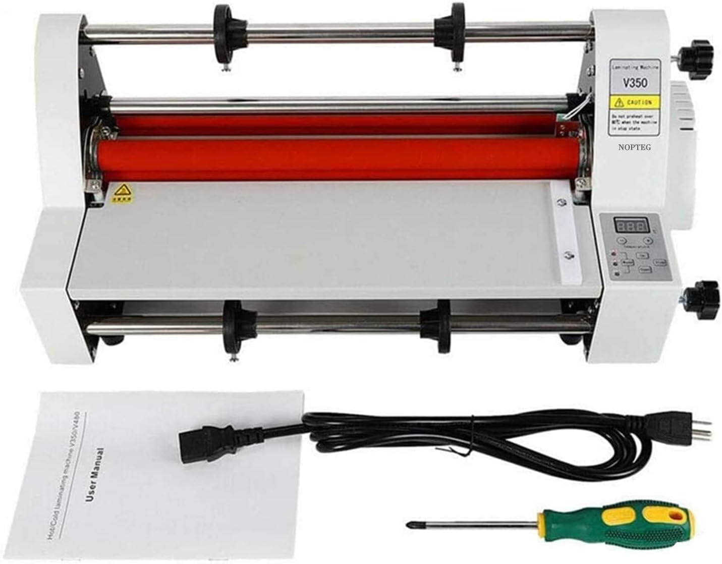 13" V350 Laminator, 4 Rollers, Hot Cold Roll Laminating Machine, Electronic Temperature Control, 35cm Sealing Width