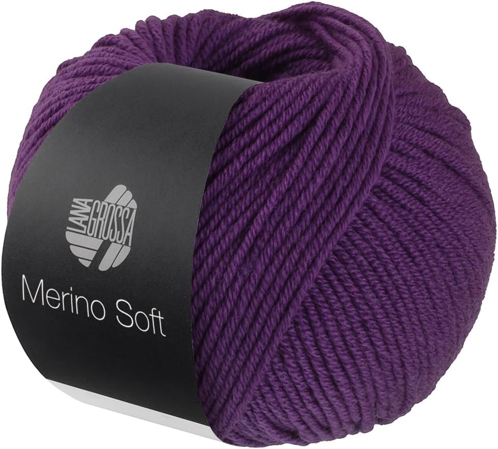 LANA GROSSA Merino Soft Durable Blended Yarn with Merino Wool Machine Washable Hand Knitting Yarn Made of 50% Virgin Wool and 50% Acrylic 50 g Wool for Knitting and Crocheting 125 m YarnFB 5