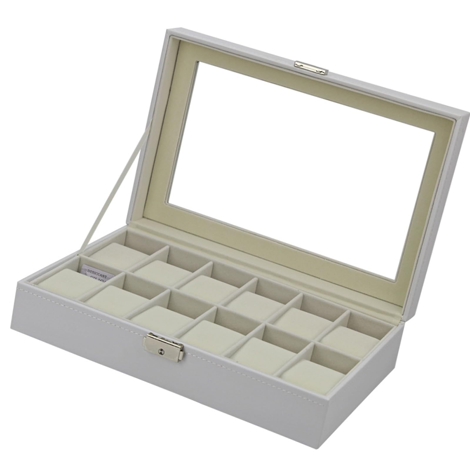 HDOYTXXM Modern White Leather Watch for 12 Timepieces Featuring and Stylish Display Case White Watch Storage
