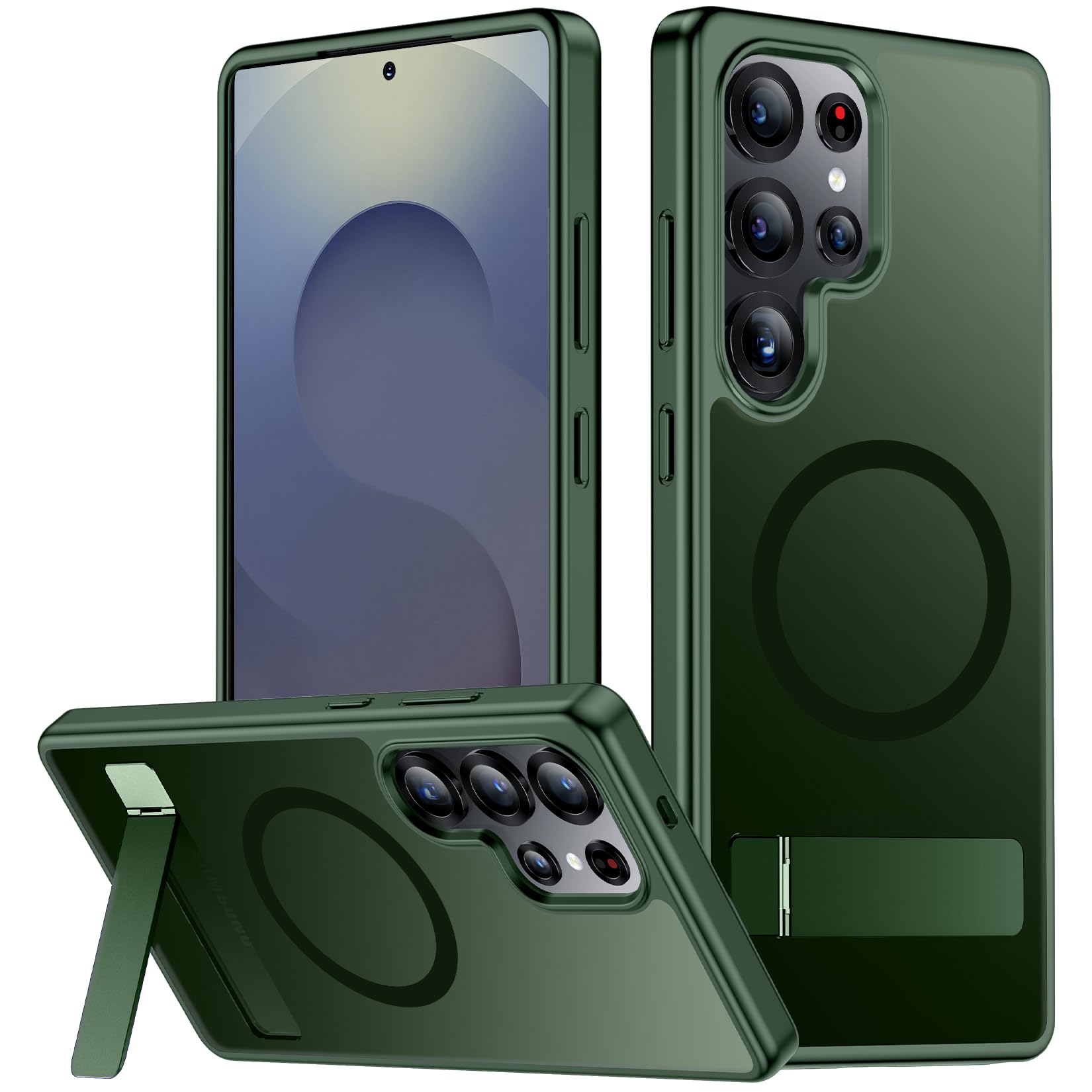 SPIDERCASE for Samsung Galaxy S25 Ultra Case,Built-in Stand,Green