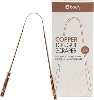 Bodhi Zungenschaber aus Kupfer, Ayurvedisch