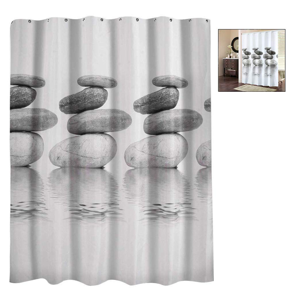 iwobi Cortinas de Ducha Impermeable, Cortina Baño Antimoho Tejido Resistente al Moho Impreso Digital PEVA,Cortina de Ducha de Tejido Estampado para Baño, Bañera, Impermeable 180 X 120 cm