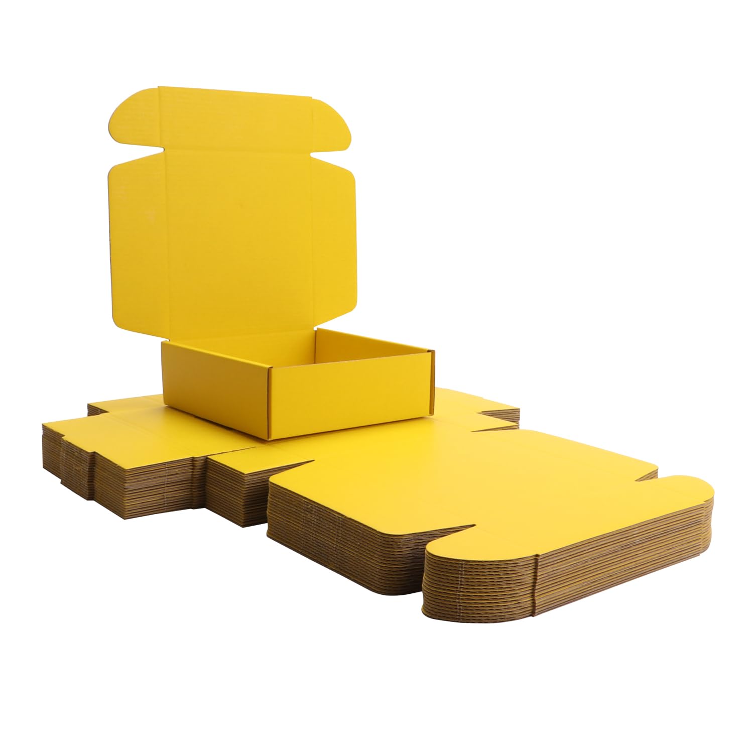 Small Yellow Shipping Packaging Boxs KAXILU 20pcs Shipping Boxs L6xW6xH2 inch Suitable E-Commerce Packaging