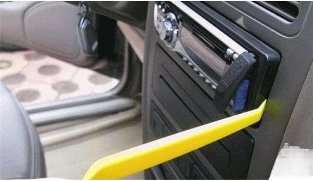 車のドアパネルとトリムクリップの取り外し用のこじ開けツール10点セット、ナビゲーションボードトリムと互換性あり、オレンジ