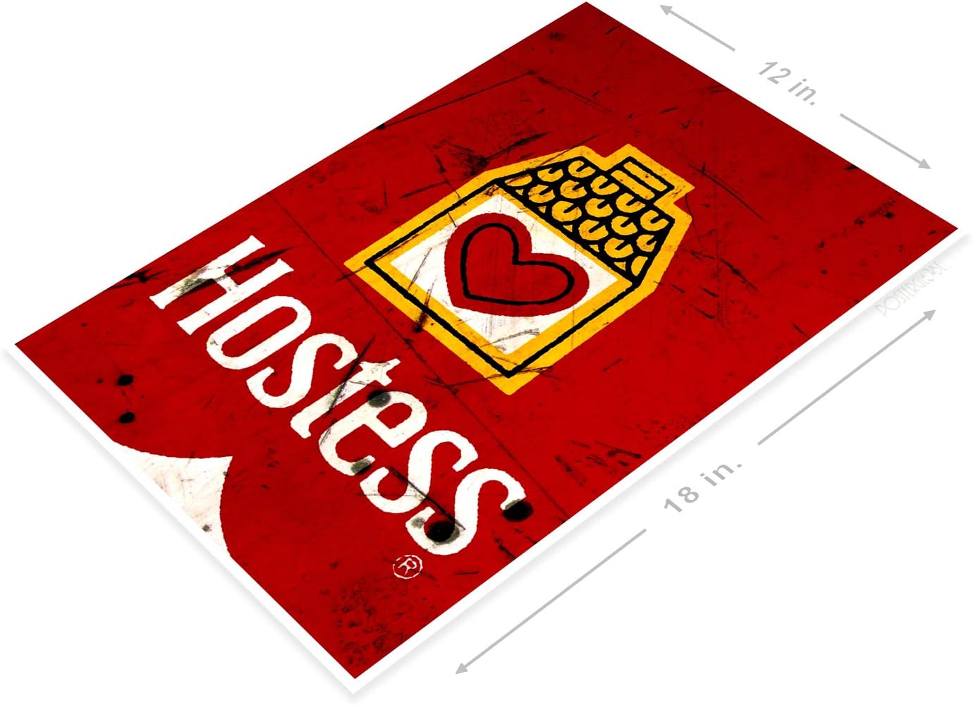 Poster B159 Hostess Cakes Rustic Retro Heart Poster Kitchen
