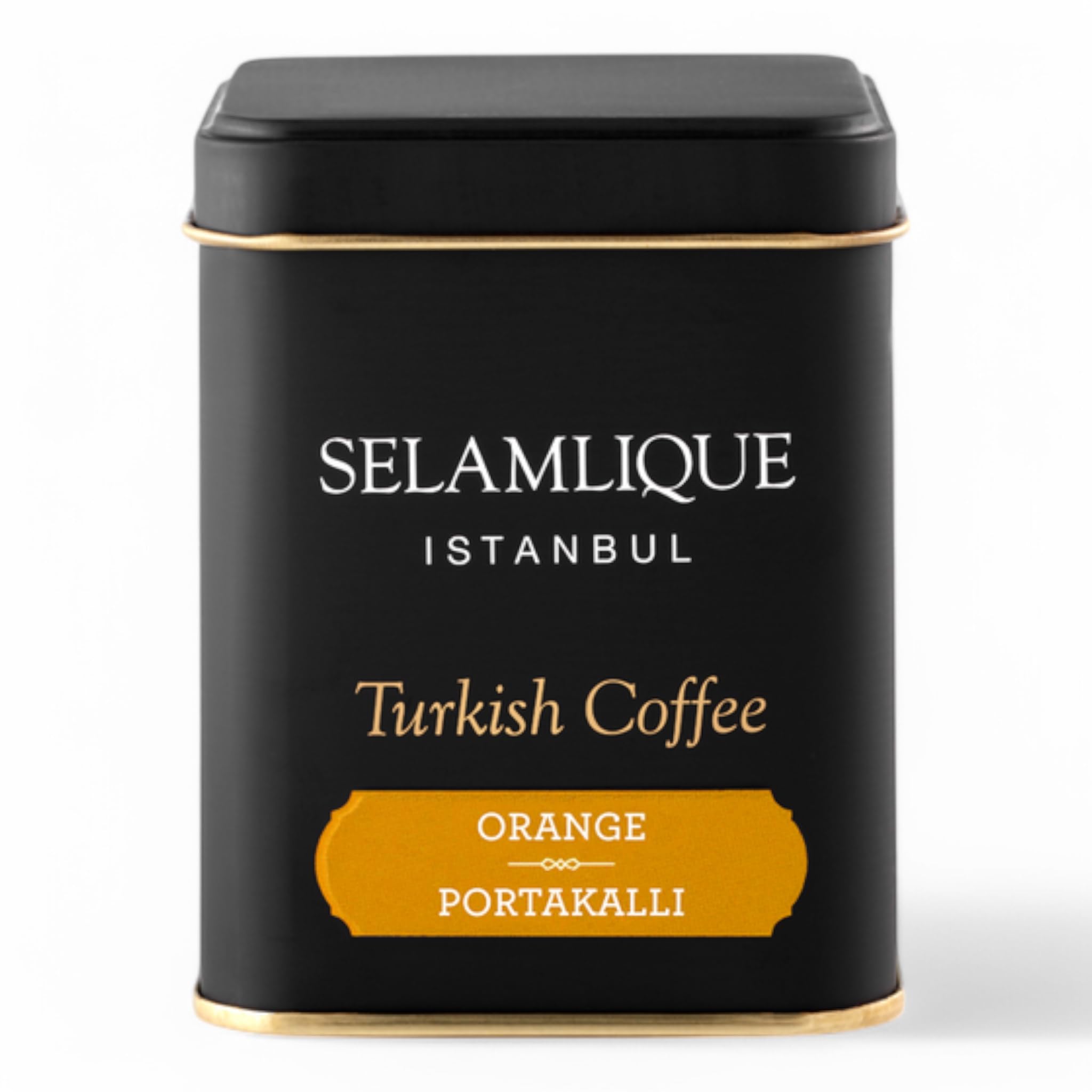 SELAMLIQUE TURKISH COFFEE ISTANBUL Orange Flavored Turkish coffee 125gr. (4.40oz) ultra fine powder coffee (Orange)