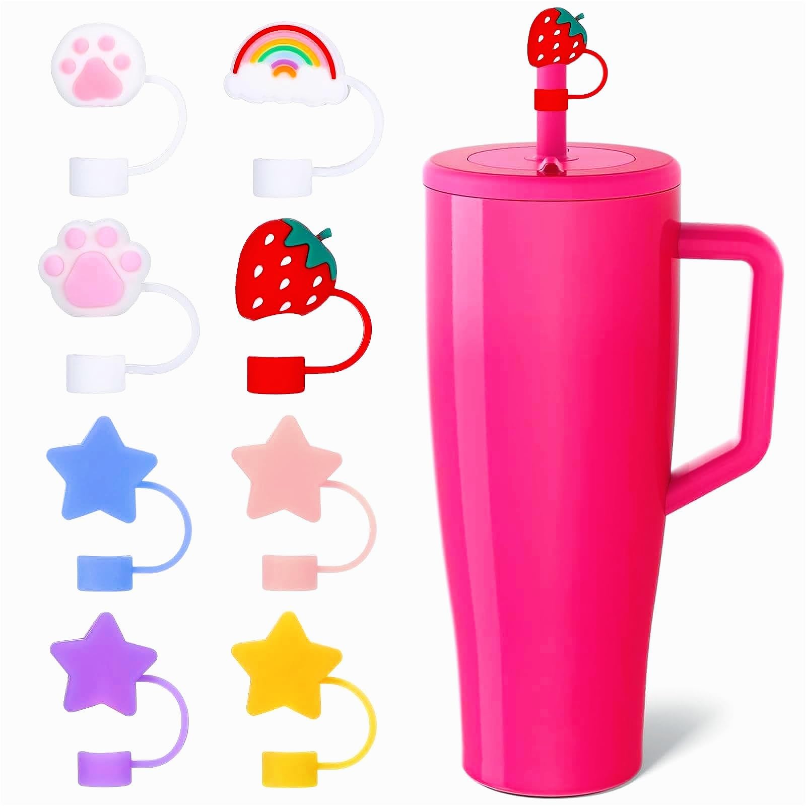 Amazon.com: 8Pcs Silicone Straw Cover Set for Brumate Era 40 Oz