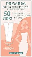 Linda's Essentials Double Sided Body Tape and Clothing Tape (50 Pack) Transparent Skin Tape for Clothes & Body, Suitable...