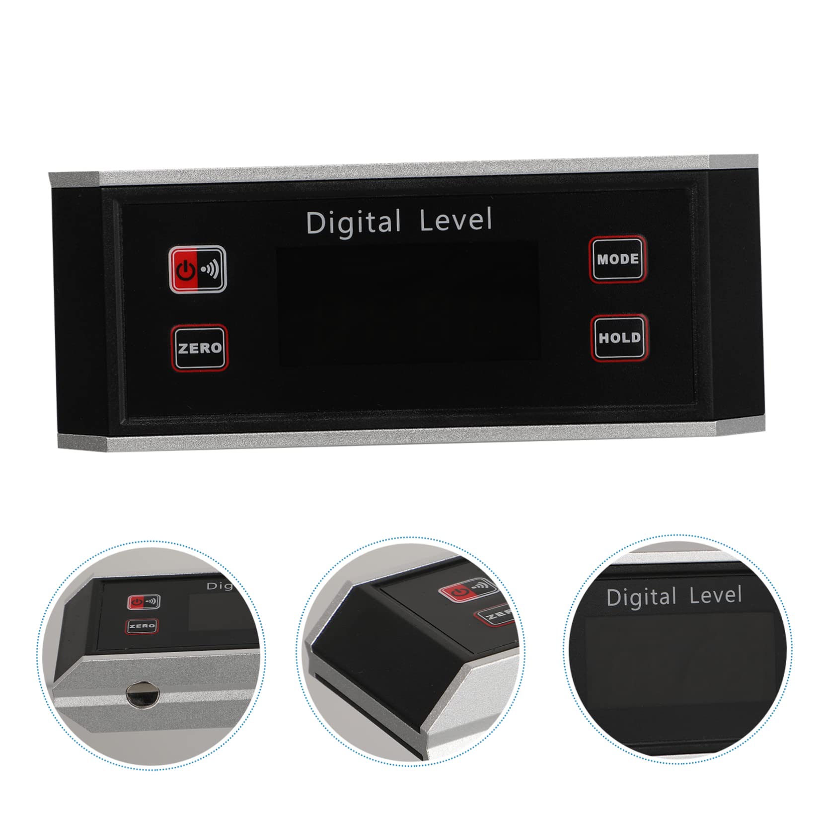 Inclinómetro Digital de Burbuja Pantalla y Modo Absoluto y Relativo, Buscador de Ángulos Abs para Albañilería