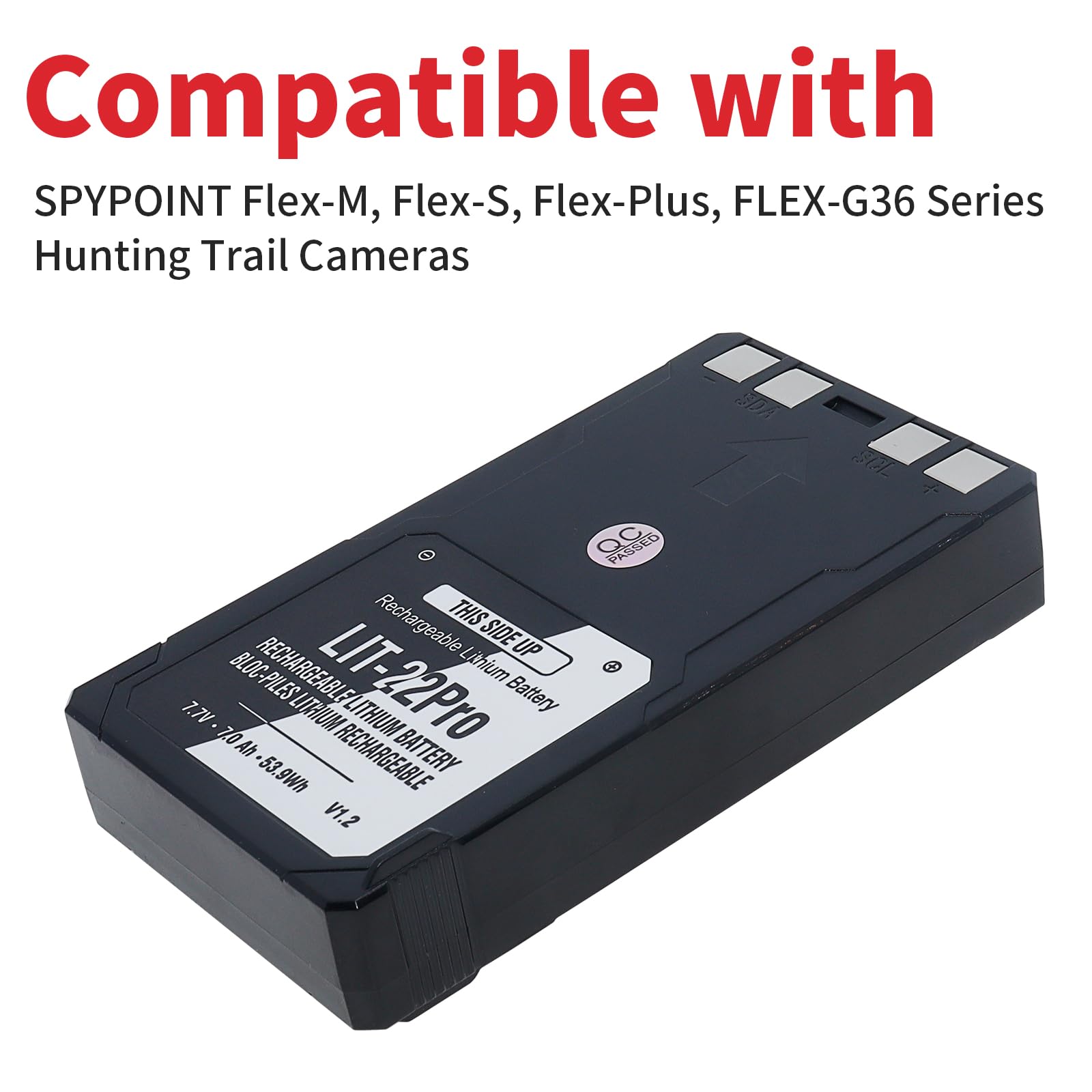 Solar Panel Spypoint LIT-22 Rechargeable Lithium Battery Pack