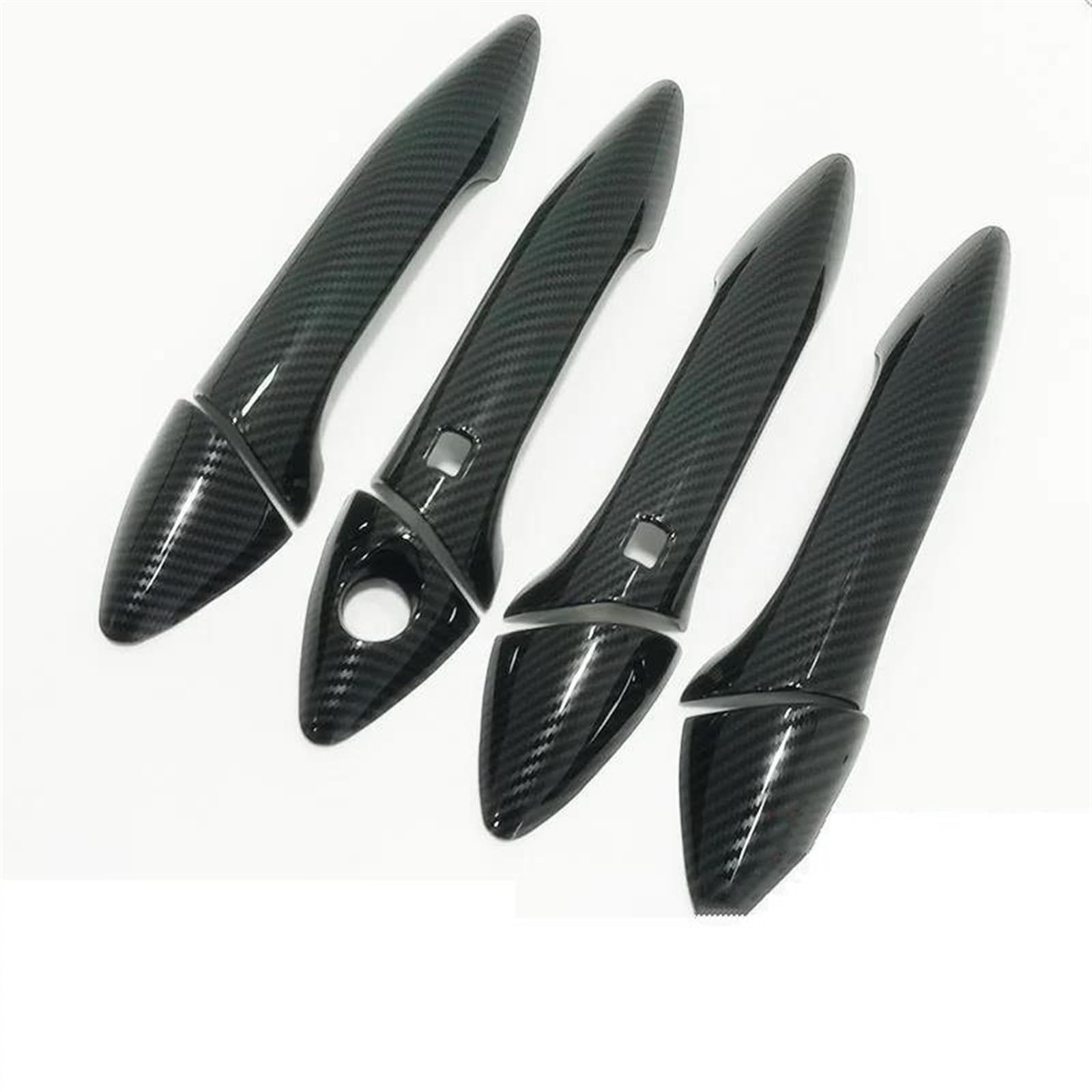 Kjhopy A Chrome Carbon Fiber Door Handle Cover Trim Set For Hyundai For Elantr 2012-2016 Ccessories Stickers Car Styling Exterior Door Handle(A)