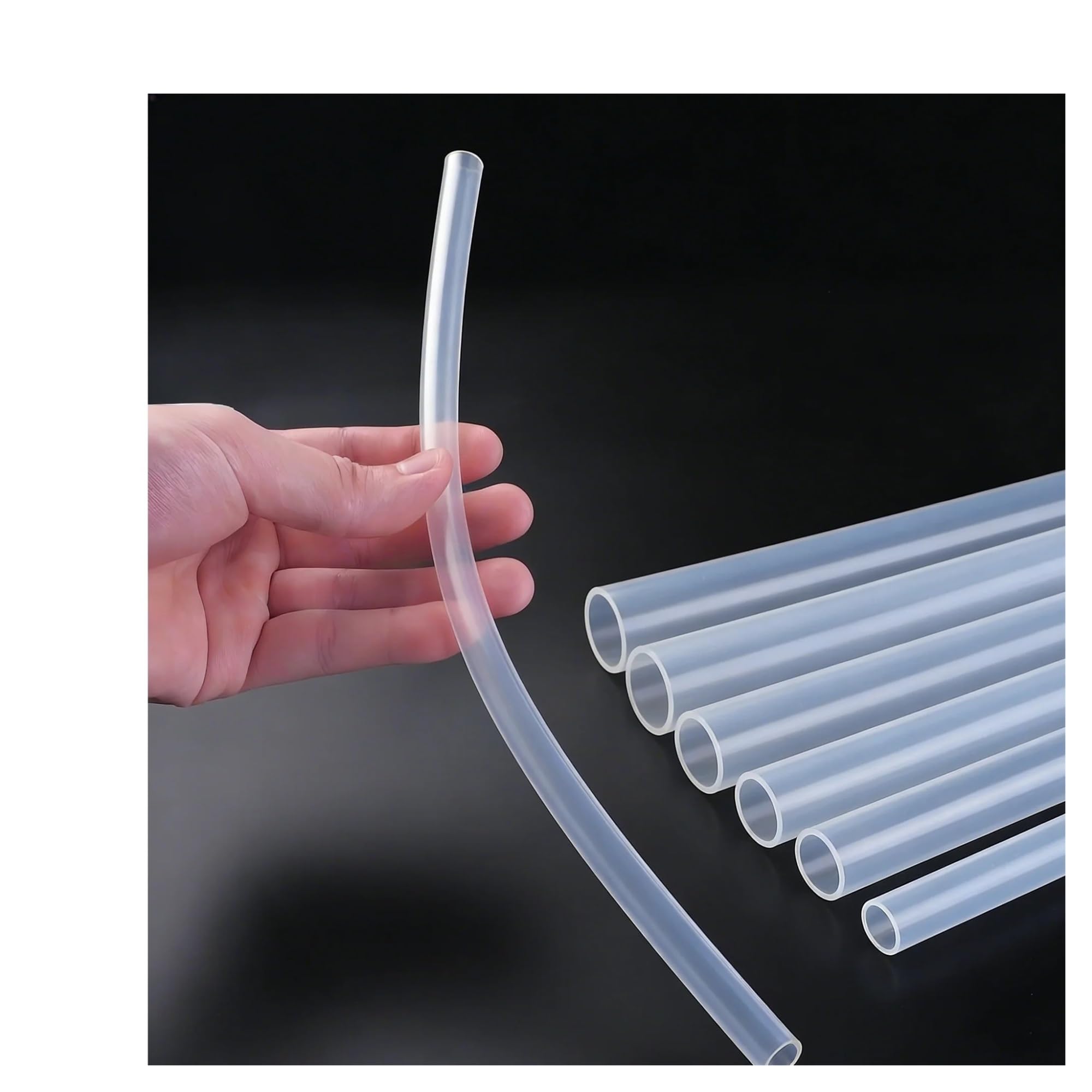 Manguera de tubo silicona Manguera de silicona de 1-20M, accesorios de agua, manguera de succión automática Flexible, tubo Universal for grifo, tubo de jardín(20 Meter,ID 6mm X OD 9mm)