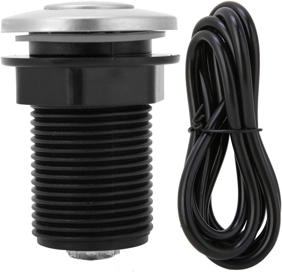 32mm Garbage Disposal Air Switch, Waste Disposal Air Switch Button with Air Tube, Push Button Airswitch Replacement Kit for Tub Swimming Pool Spa