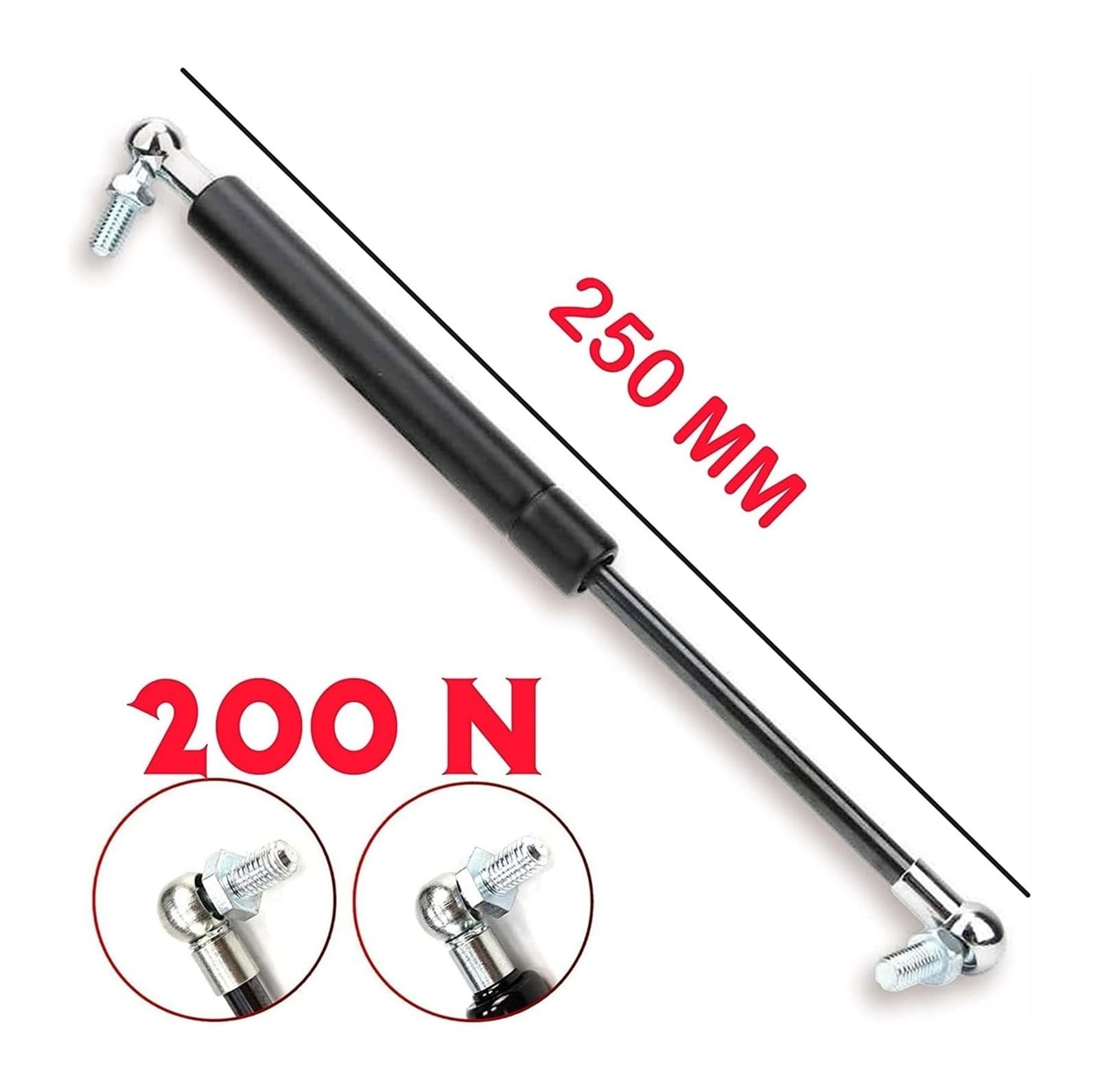 Système Support Levage Tête À Rotule M8 200N 200-250-300-350-400-450-500-550-600-650-700-750 Mm Ressorts à Gaz Hayon