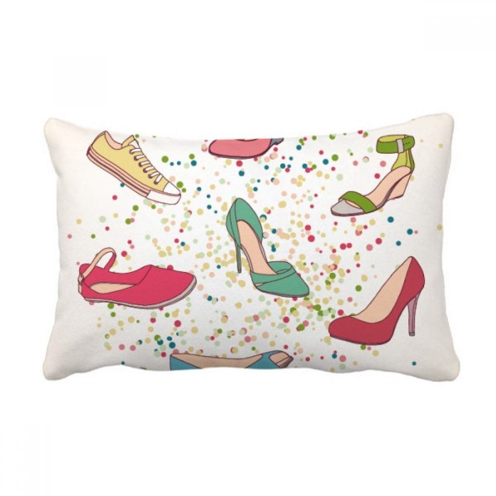 Oreiller lombaire talons hauts dessin coloré décoratif pour canapé