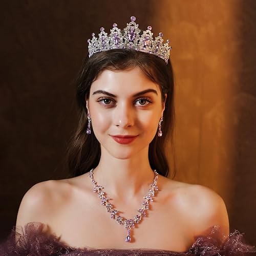 Miniatura 4 de ShulaSHOP Corona de reina para mujer, corona plateada, tiaras y coronas barrocas de boda, graduación, fiesta de cumpleaños, accesorios para el