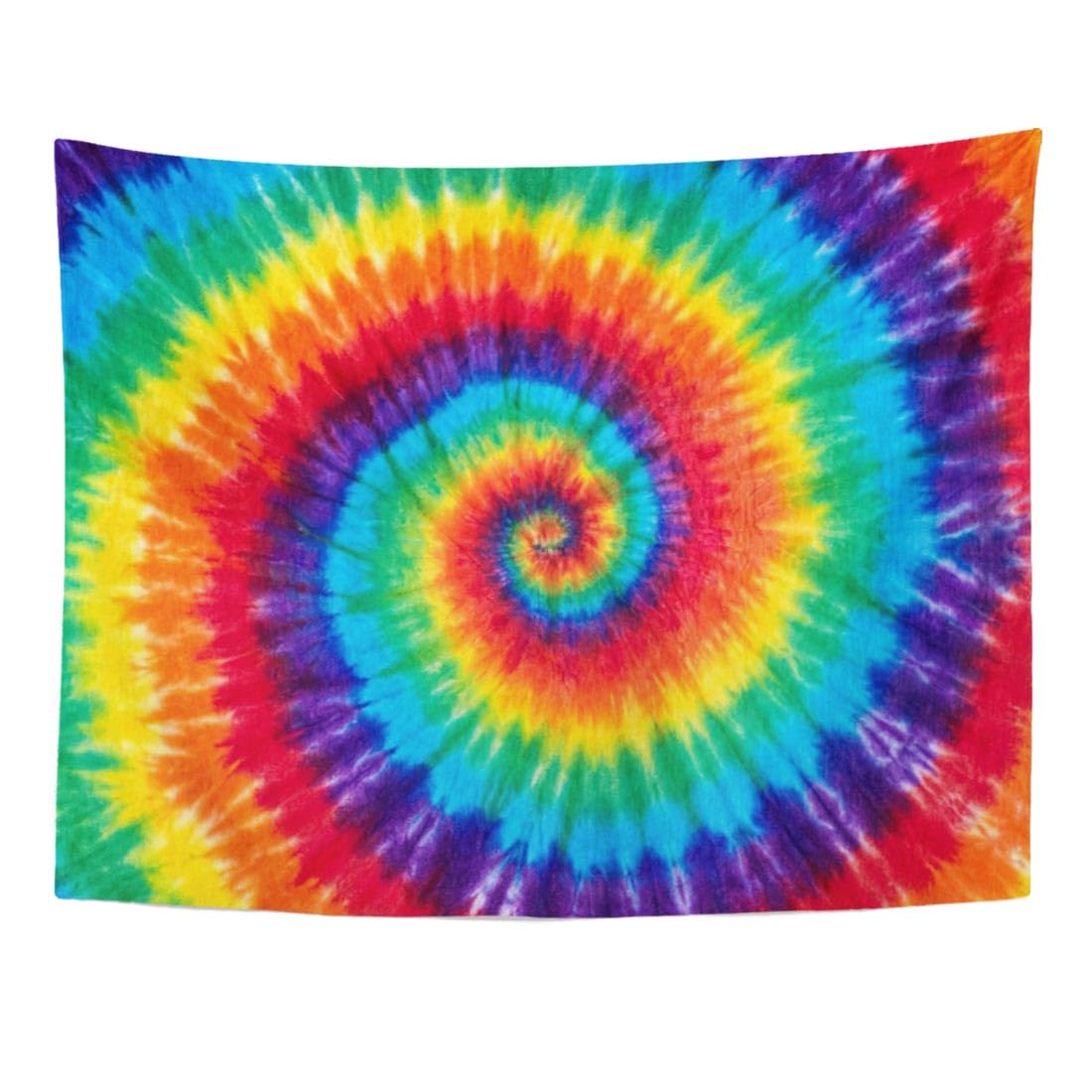 Breezat Tapestry Colorful Rainbow Spiral Tie Dye Pattern Color Wall Art Bedroom Home Decor Wall Hanging for Living Room Dorm 50x60 Inches