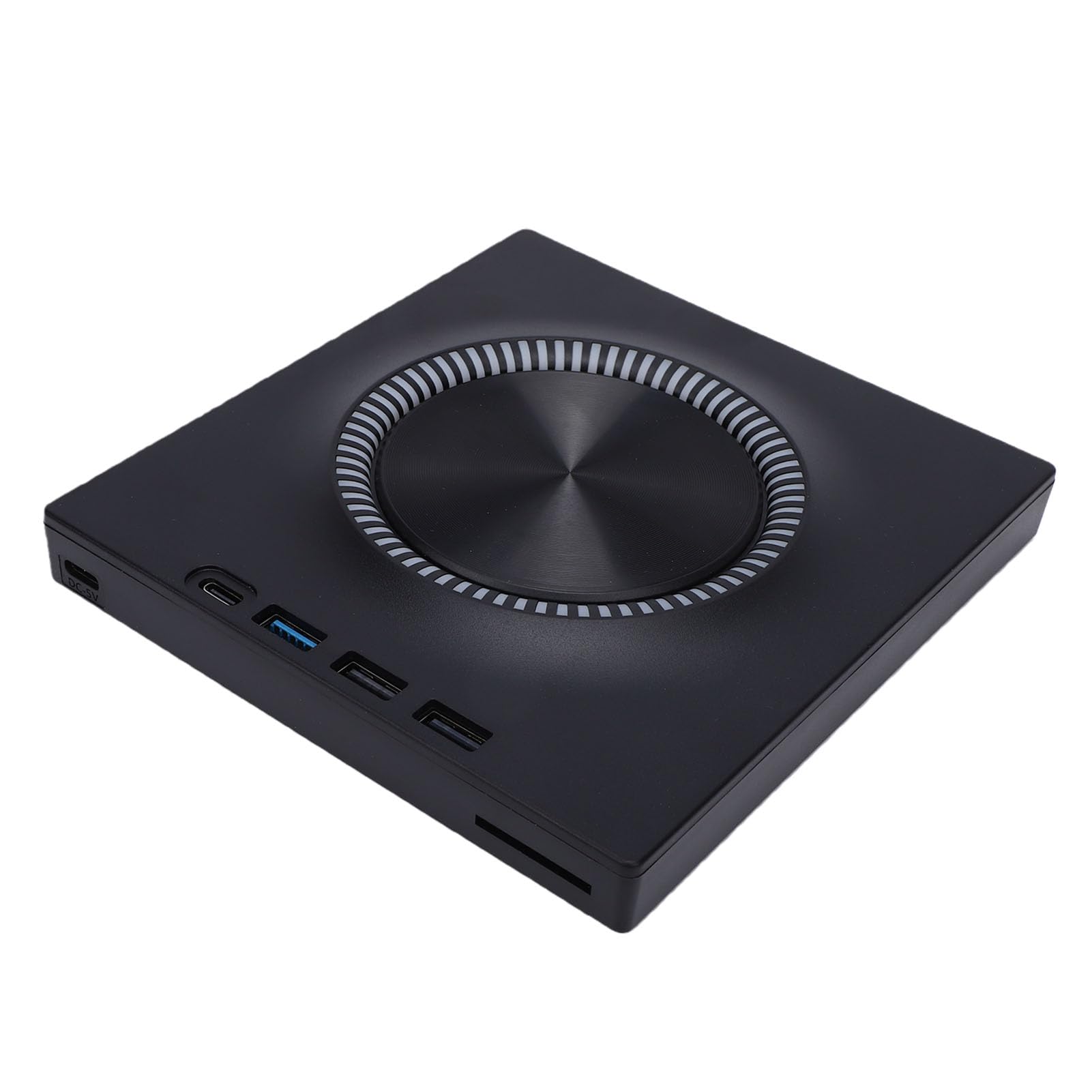 Cuifati Externes Optisches Laufwerk, 7-in-1, 5 Gbit/s, Hochgeschwindigkeits-USB 3.0, CD-DVD-Brenner, Schlank, Tragbar für Desktop-PC, Externes CD-DVD-Laufwerk mit USB-Hub und Kartenleser, Kompatibel