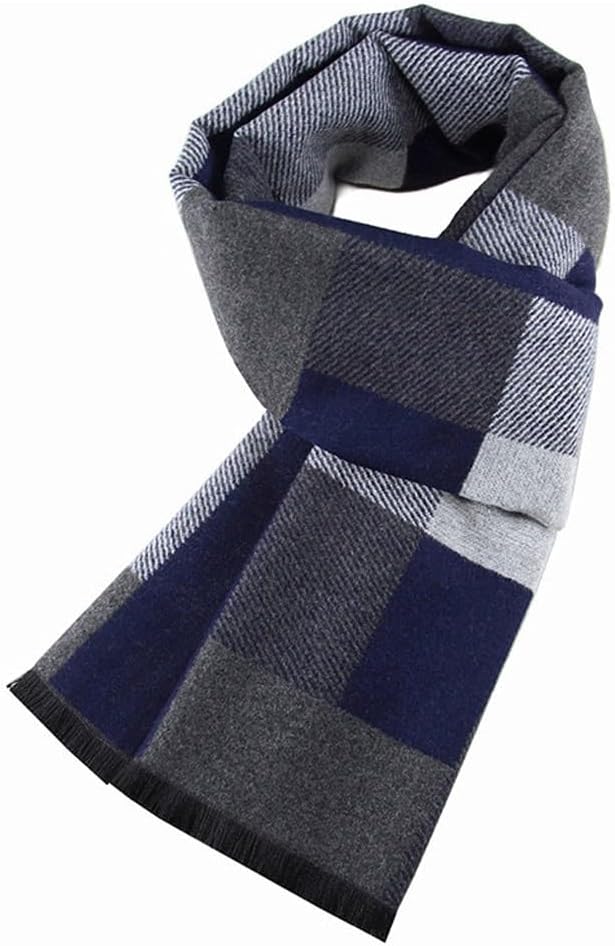 HBJWOV Scarf for men's winter warm plaid pattern, thickened scarf for men's scarves