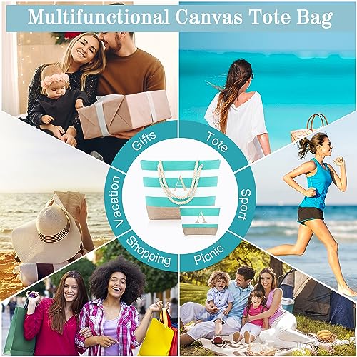 YOOLIFE Beach Bags for Women - Travel Canvas Beach Tote, Pool Waterproof Bag, Travel Essentials, Gifts for Women Birthday - image 7