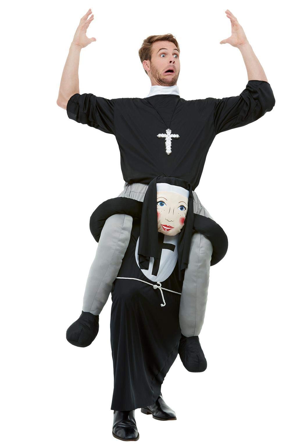 Smiffys Piggyback Nonne Kostüm Erwachsene