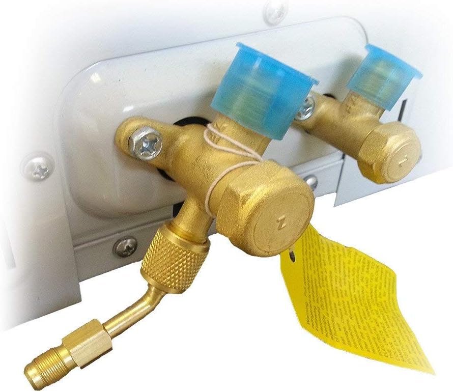 Ductless Mini Split System Charging Vacuum Port Adapter Swivel Type, 5/16 Female, 1/4 Male SAE : Automotive