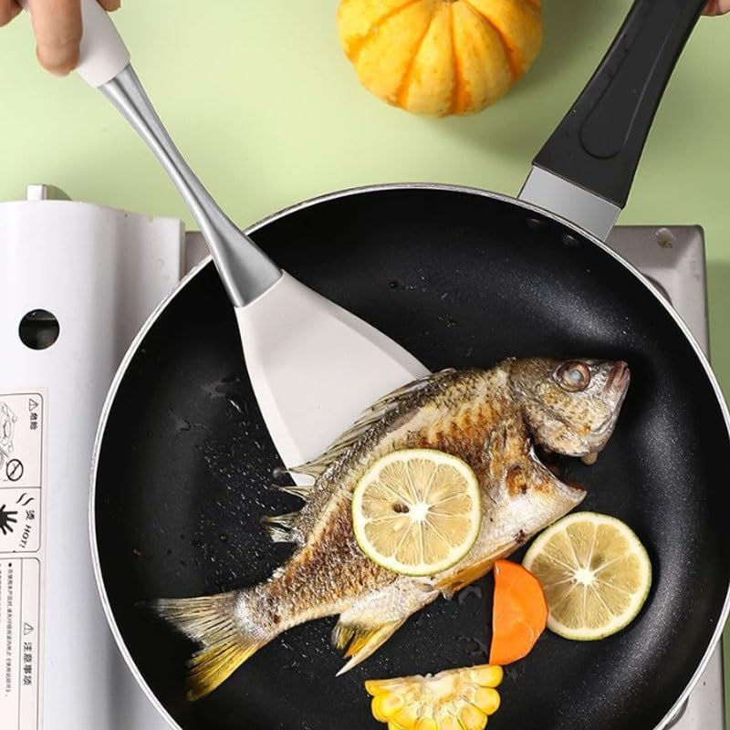 Silicone Kitchenware Set Cooking Spatula Spoons Non Stick Pan Special Stainless Steel Handle