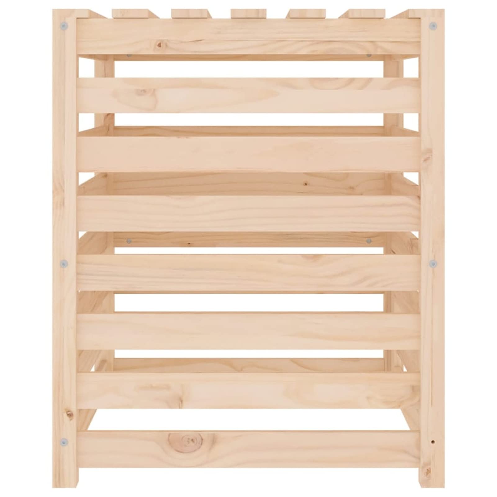 Compostiera 63,5x63,5x77,5 cm in Legno Massello di Pino,Compostiera,Compostiera da Giardino,Compostiera da Balcone/Cucina/Domestica