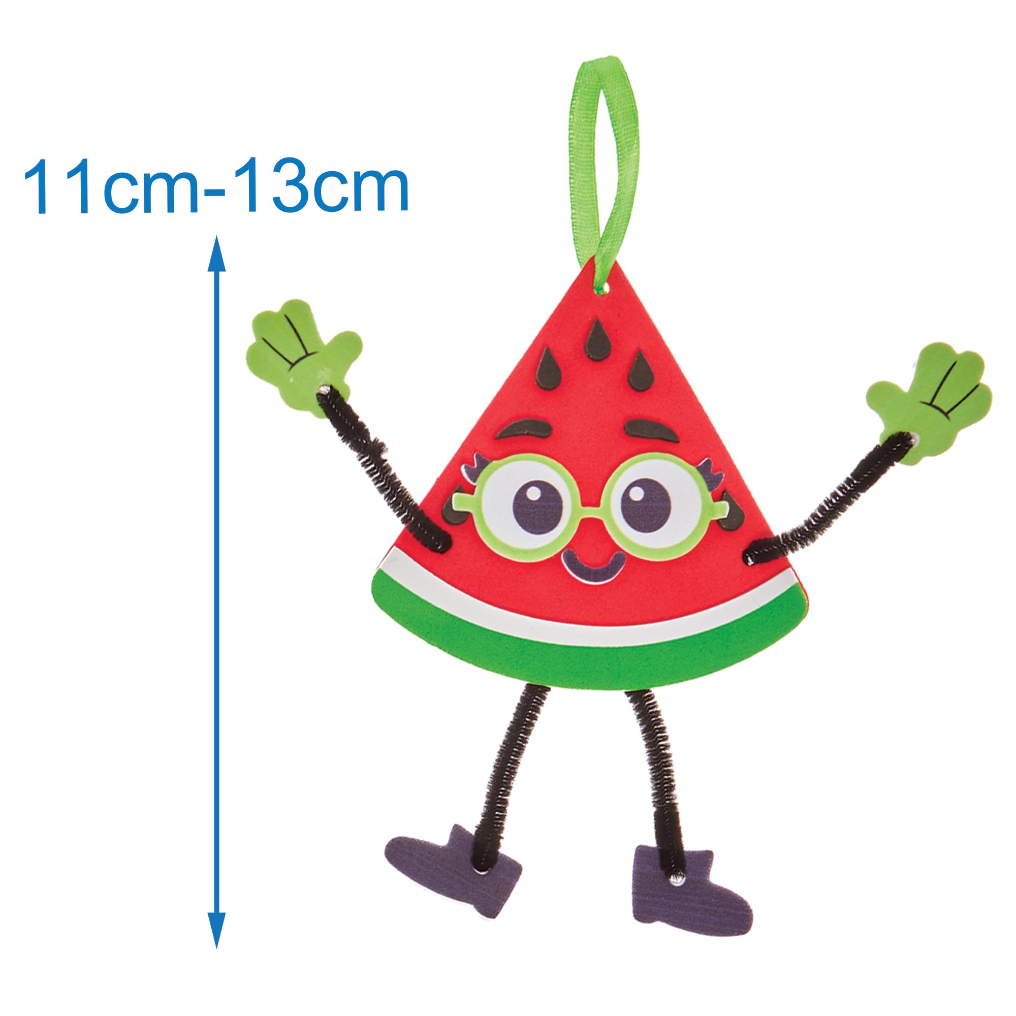 Baker Ross FN169 Watermelon Mix & Match Decoration Kits - Pack of 8, Decoration Craft Kits for Kids, Multicolour, 2.5 centimeters - Image 4