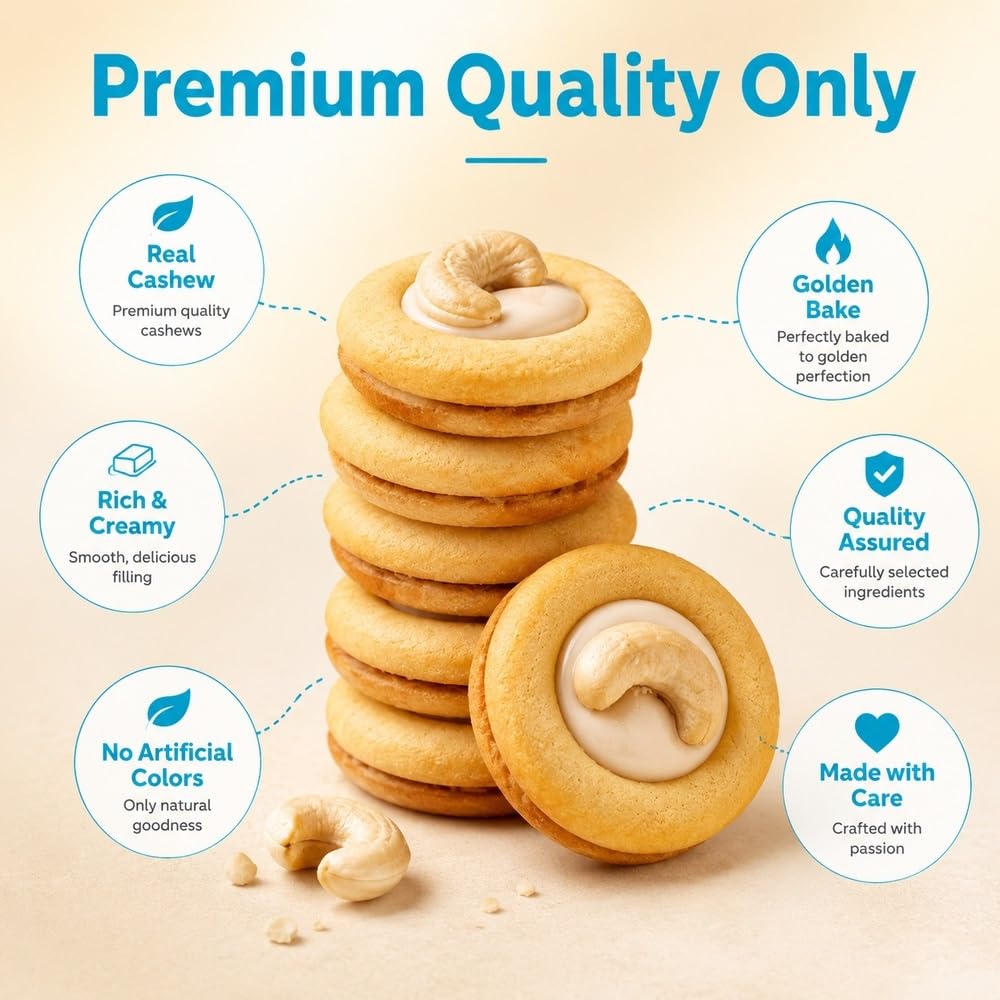 Ciasteczka nugatowe z orzechami nerkowca 500g