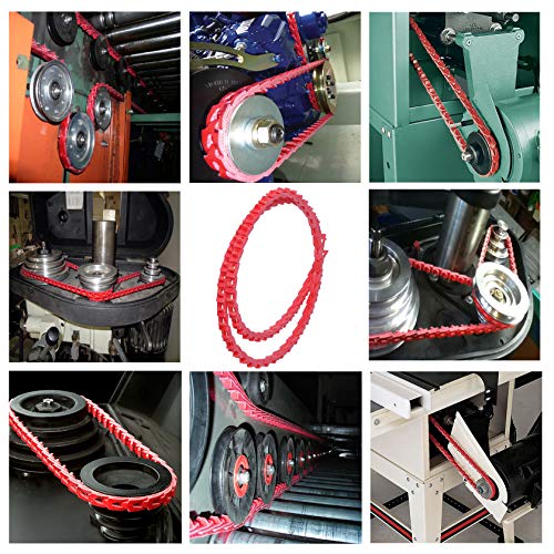 Image of 5FT Power Twist V Belt 1 /2-Inch x 5 Feet A Type, Adjustable Link Drive V-Belt Perfect for Wood Lathes, Table Saws, Bandsaws,Benchtop Drill Press and Agricultural Machinery Repairs