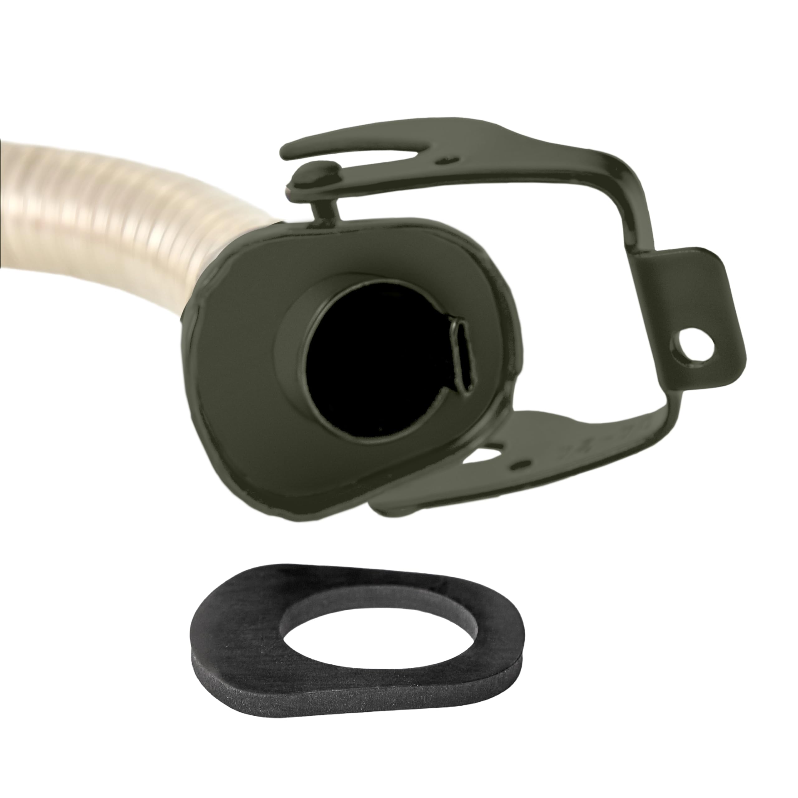 BW Bec verseur flexible pour bidon de carburant en métal 5/10/20 litres Tuyau flexible de 20 mm pour essence Vert bronze RAL 6031-F9 Fabriqué en Europe