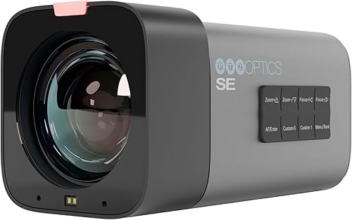 PTZOptics Cámara profesional Studio SE, 1080p, NDI HX3, zoom 12X/20X, HDMI, SDI, USB, salida IP (12X, gris) 2-Gris,Blanco,Gris