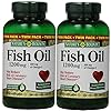 Nature's Bounty Fish Oil 1200 mg, Twin Pack, Supports Heart Health With Omega 3 EPA & DHA, 360 Rapid Release Softgels