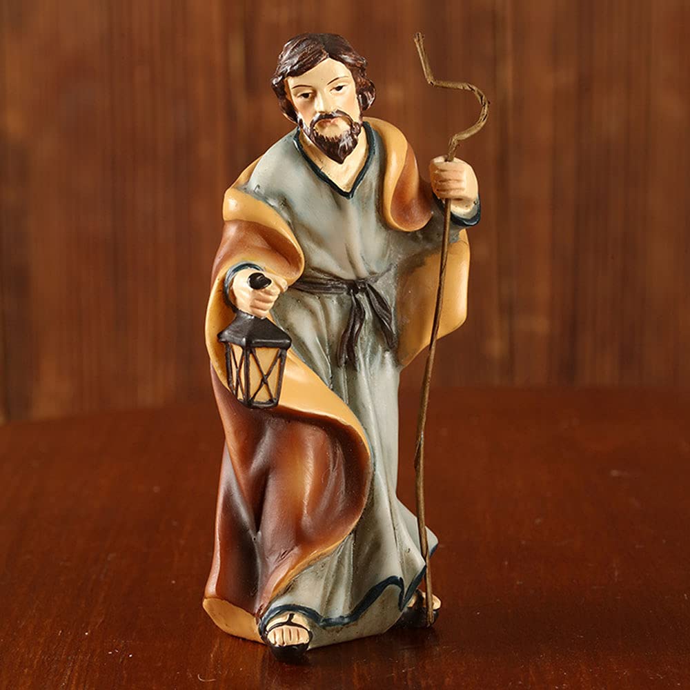Krippenszenen Set Jesus Bild Weihnachtsdeko Krippenfiguren Harz Figuren Weihnachtskrippe Weihnachtsschmuck Mini Krippenfiguren Krippe Weihnachten Weihnachtsfiguren (11-teilig)