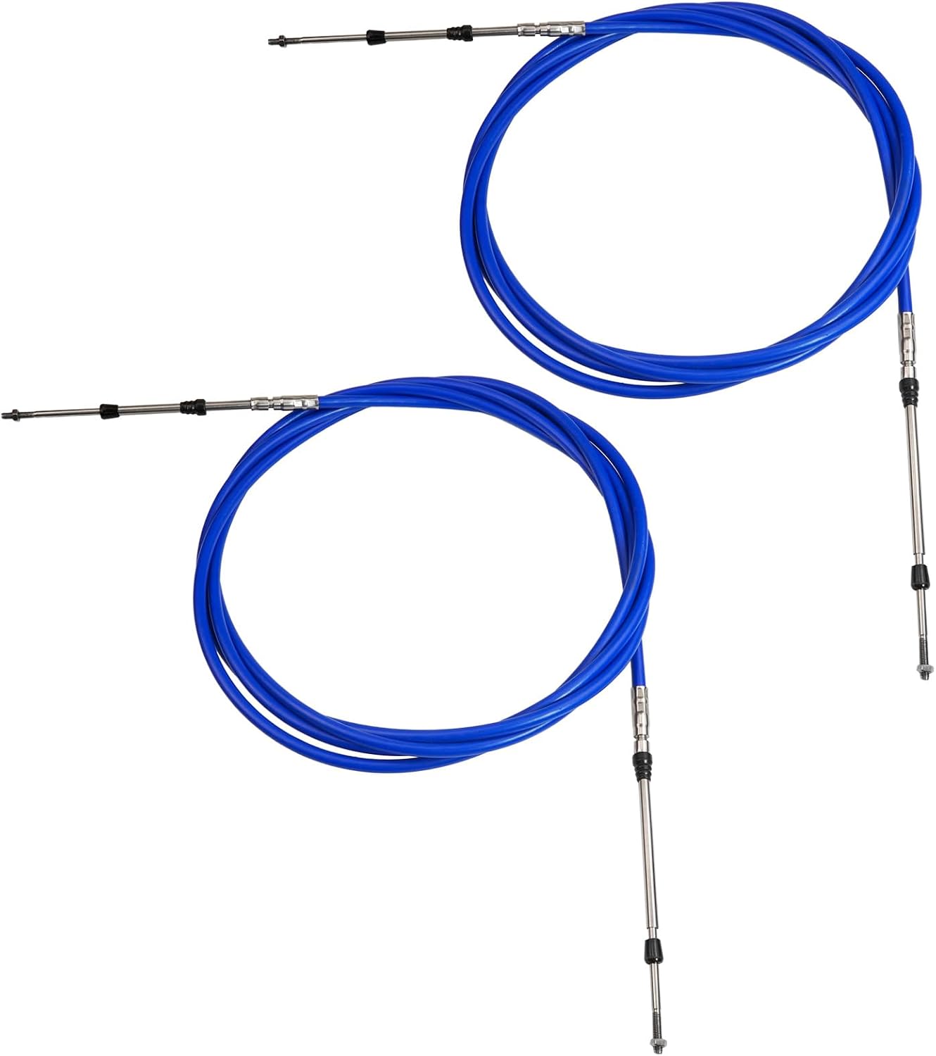 Marine Throttle Shift Remote Control Cable Replacement 33C Fit for Yamaha Outboard Engines - Blue, 14FT, 2 Pack