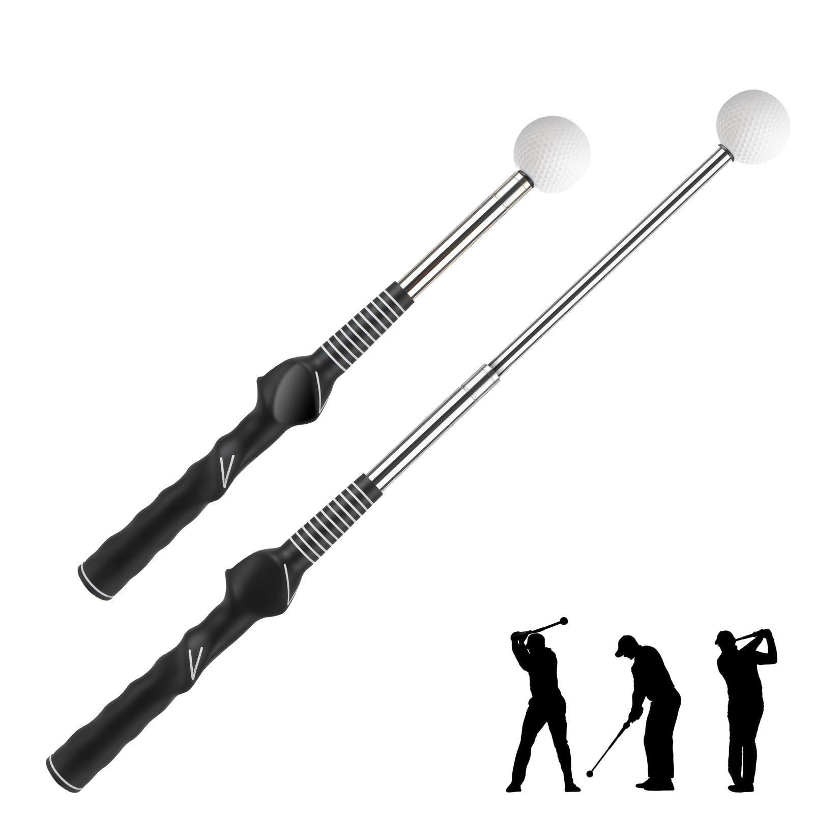 Flintronic Aide à Swing d'Entraînement de Golf, Entraîneur de Swing de Golf Rétractable, Télescopique Outil d'entraînement de Golf pour la Correction de la Posture, l'entraînement de force et de tempo