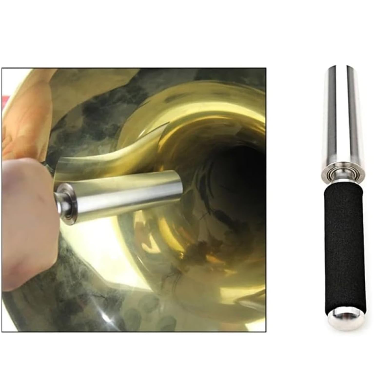 Herramienta de Reparación de Abolladuras de Tambor de Metal, Removedor de Abolladuras de Instrumentos de Latón Adecuado para Saxofones Trompetas y Cuernos para Resolver Depresiones Causadas