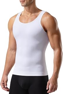 Casey Kevin Camiseta Reductora Hombre Camisa de Compresión Slim para Hombres Faja Chaleco Interior Fitness Sin Mangas Body Shaper