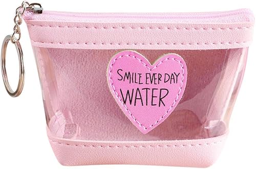 Lindos monederos para mujeres y mujeres, bolso de mano, monedero, monedero, tarjetero, letras delgadas (rosa talla única)