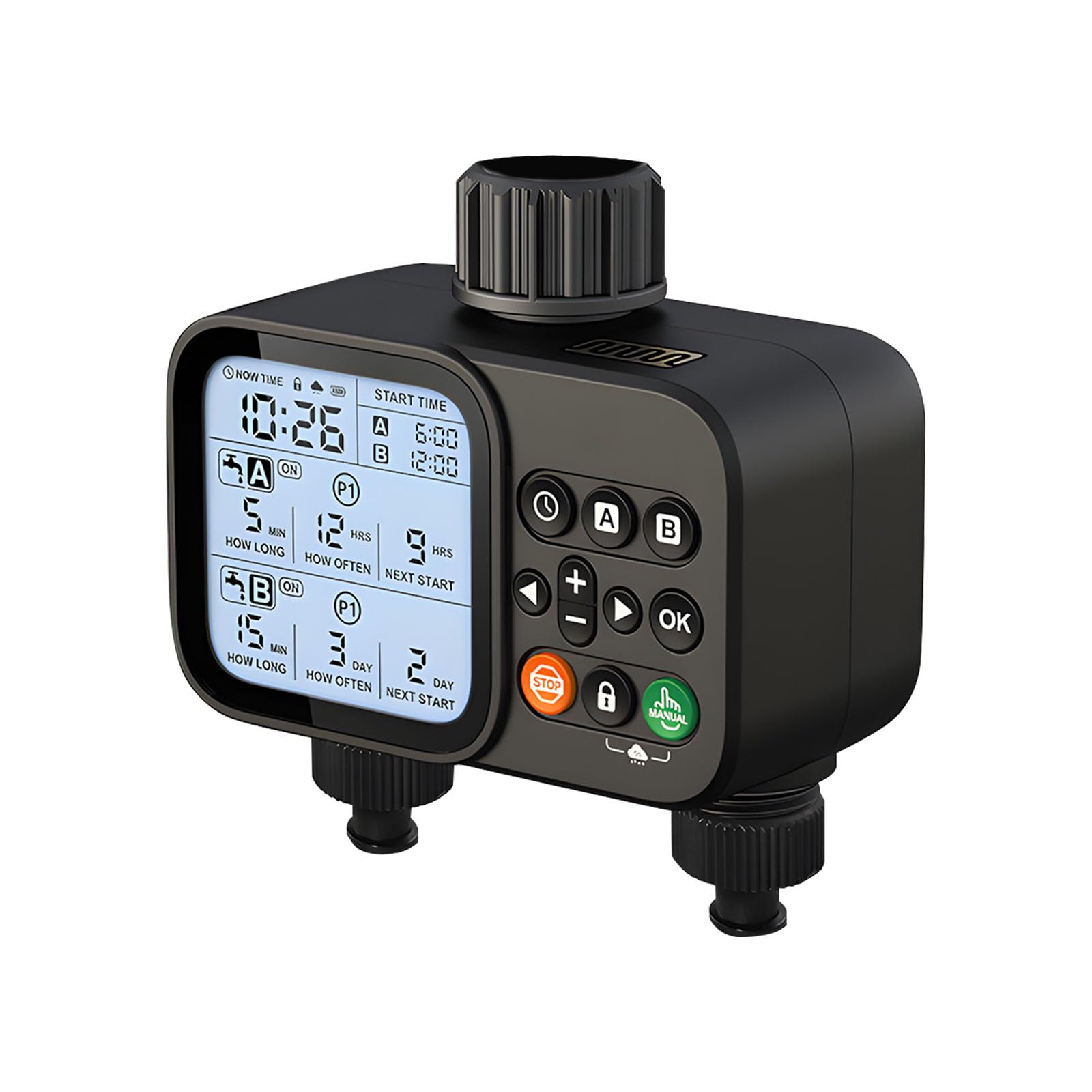 Programmable Garden Water Timer with High Pressure Tolerance and Large LCD Screen Smart Watering Timer