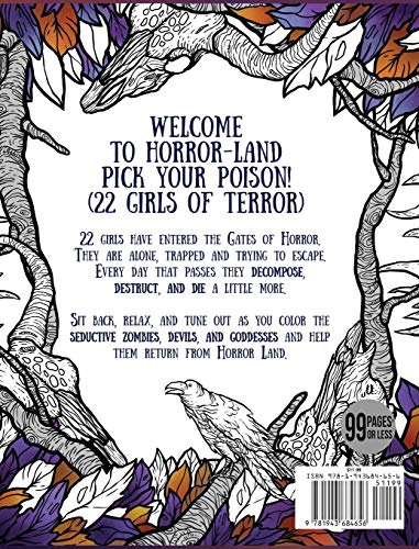 Adult Coloring Book: Horror Land Girls of Terror (Book 2)