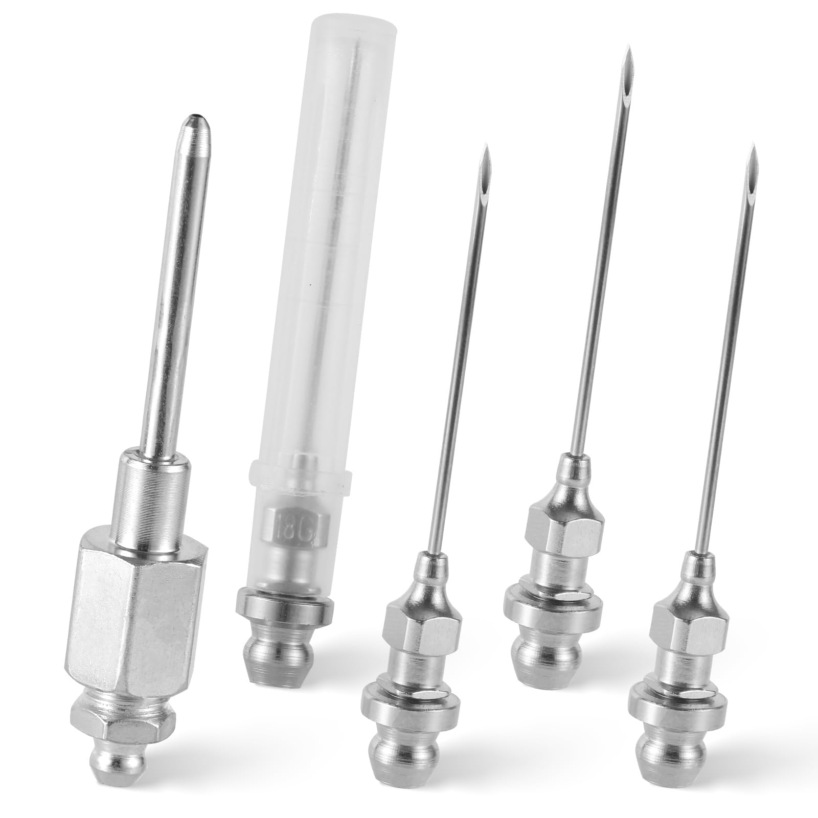 Kit Ugello Ad Ago Per Pistola Grasso - Set Completo Con Accoppiatore Rapido E Punte Per Lubrificazione - Foto 6