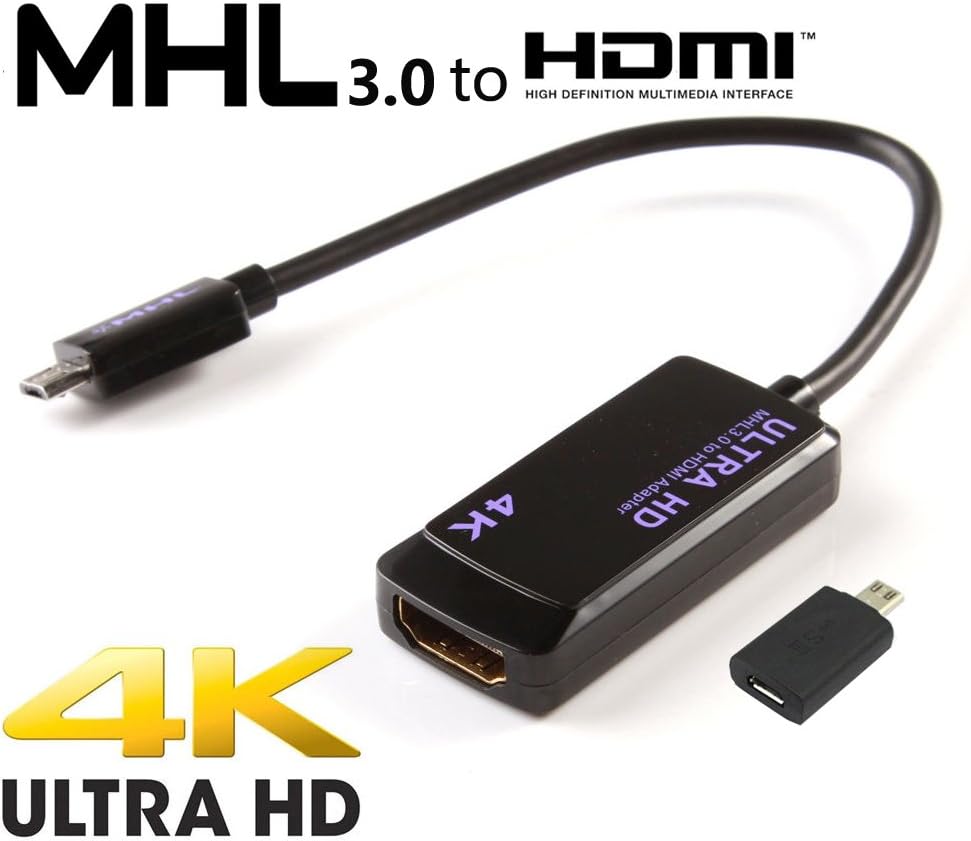 HTC One A9 MHL 3.0 HDTV Adapter! Easily Connects to your HDTV up to 4K using the official adapter! [RETAIL PACKAGING]