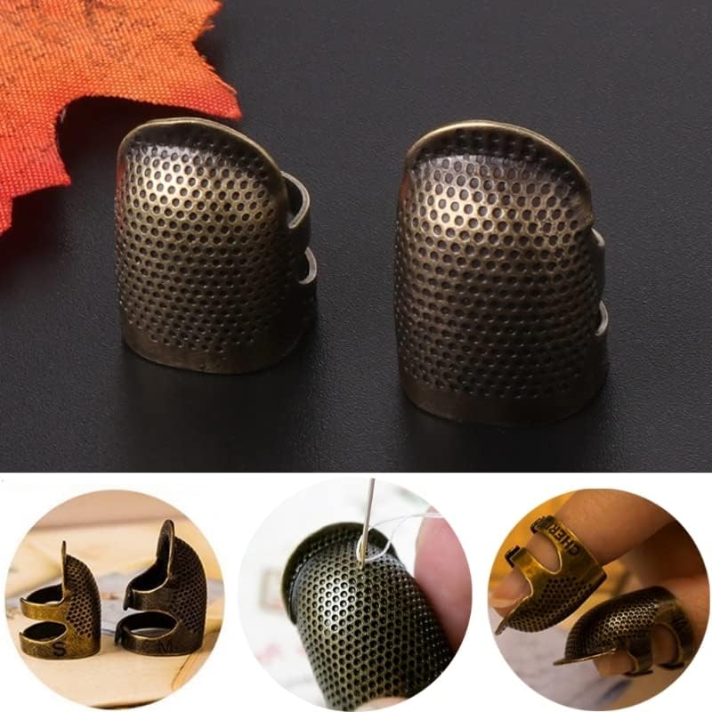 1PC Metal Sewing Thimble Pin Needles Finger Protector DIY Helpful Sewing Tool - (Color: S)