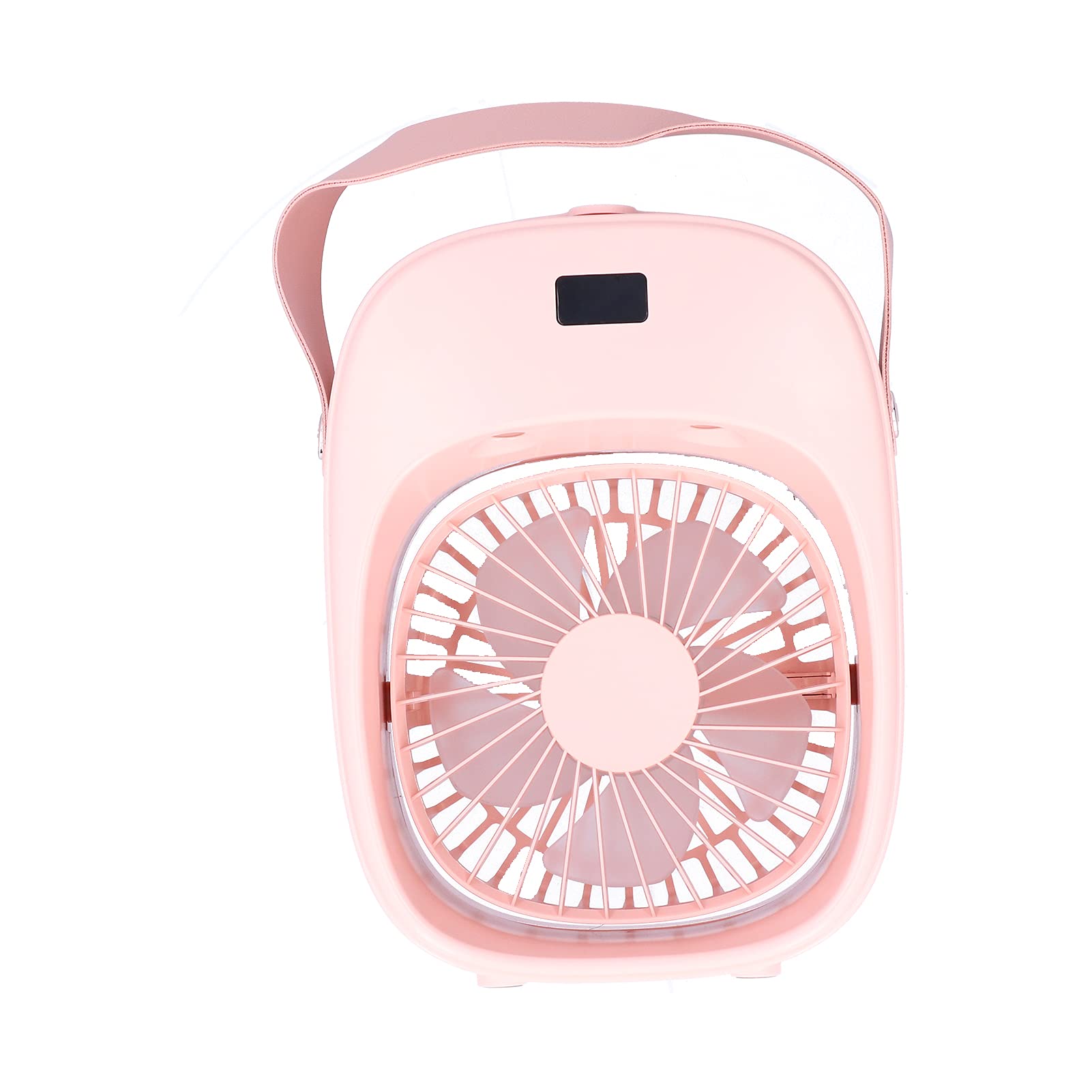 YWBL-WH Ventilatore Nebulizzatore Spray, Batteria 3600mAh, Serbatoio (PINK) | Costruzione in ABS, Leggero 704g, Funzionamento Silenzioso, Luce Calda, Display Digitale, Spegnimento Automatico per Acqua
