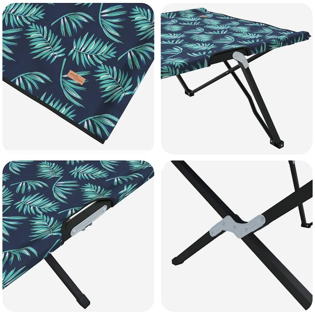 INLIFE Klapp Schlafbett fürs Camping Blattmuster 206 x 76 x 74 cm,Sportartikel,Outdoor-Aktivitäten,Camping & Wandern,Camping-Möbel,Feldbetten,Grün,7.6 KG,42003167