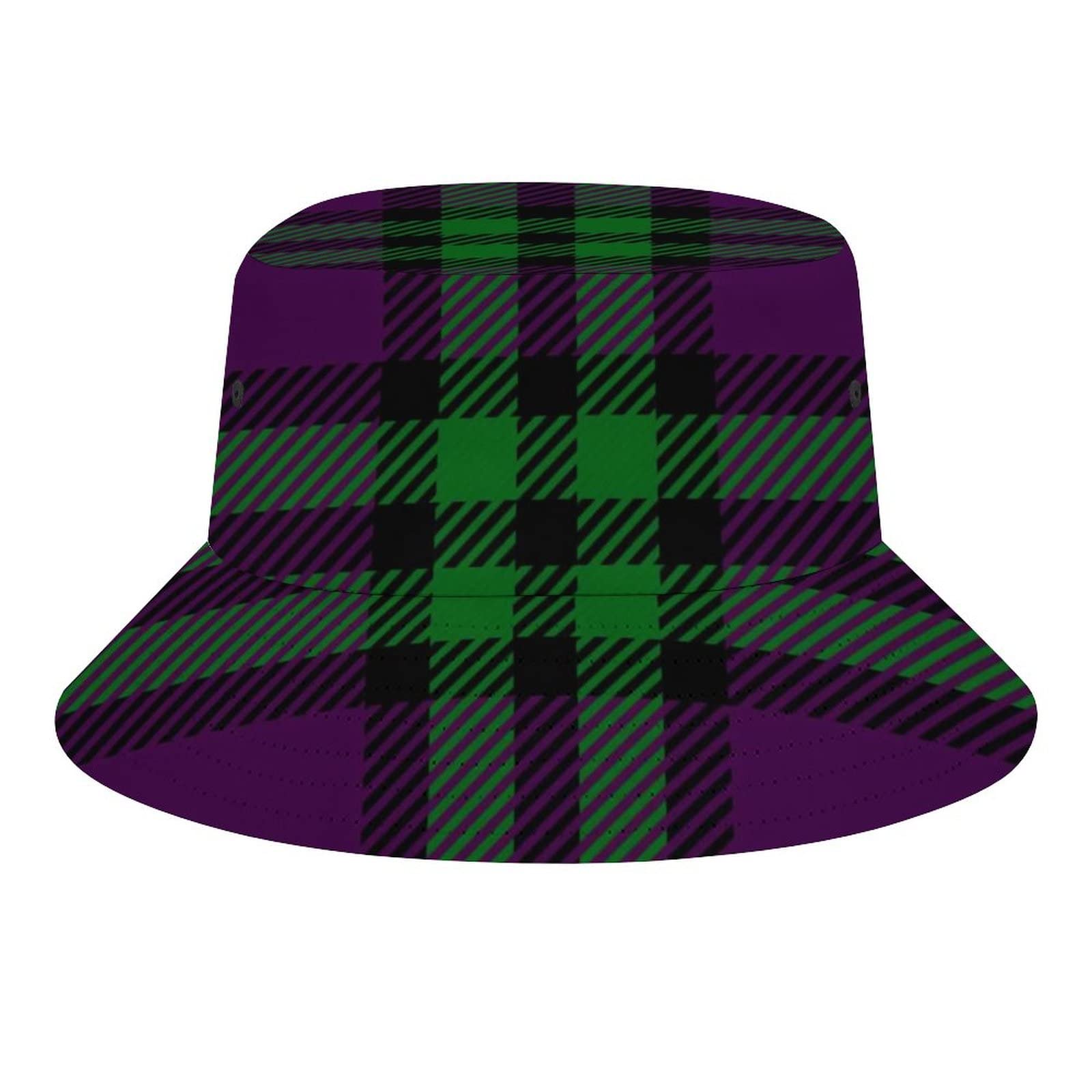 FWJZDSP Clan Montgomery Tartan Bucket Hats Sun Cap Packable Outdoor Fashion Fisherman's Hat for Women and Men